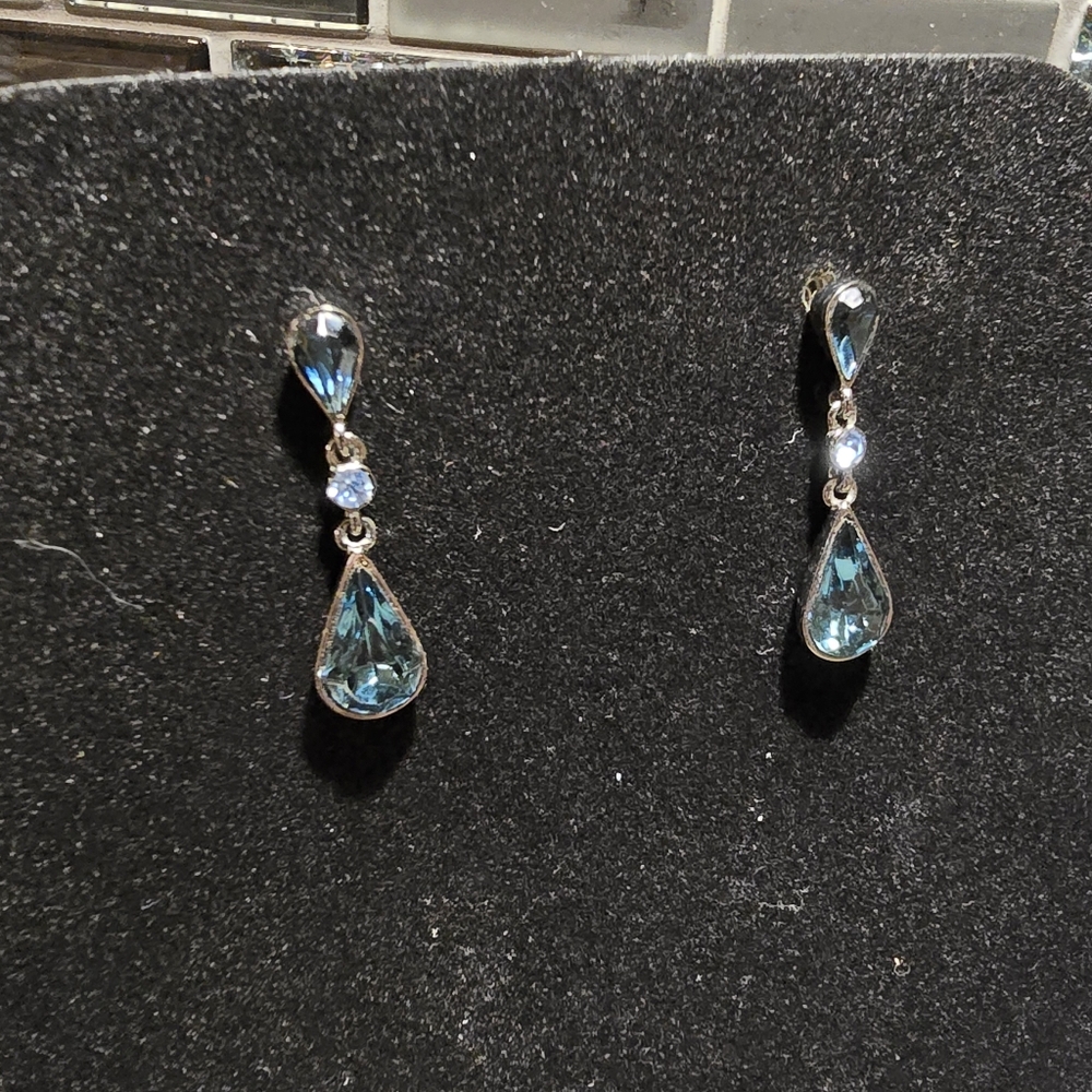 Givenchy Blue Drop Earrings - image 1